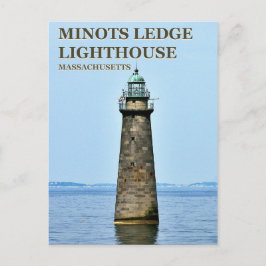Minots Ledge Lighthouse, Massachusetts Briefkaart