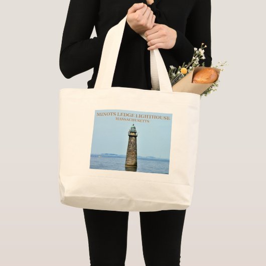 Minots Ledge Lighthouse Massachusetts Canvas tas (Voorkant (product))