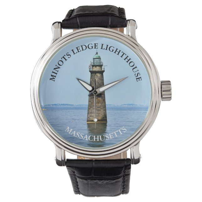 Minots Ledge Lighthouse Massachusetts eWatch Horloge (Voorkant)