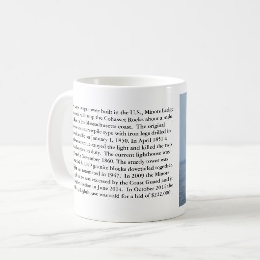 Minots Ledge Lighthouse, Massachusetts Mok (Voorkant links)