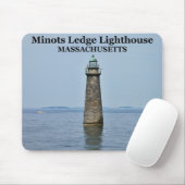 Minots Ledge Lighthouse, Massachusetts Mousepad Muismat (Met muis)