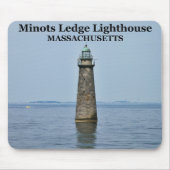 Minots Ledge Lighthouse, Massachusetts Mousepad Muismat (Voorkant)