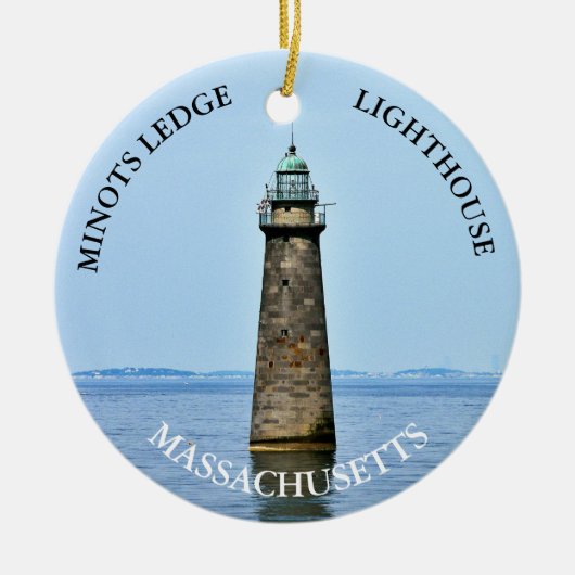 Minots Ledge Lighthouse Massachusetts Ornament (Voorkant)
