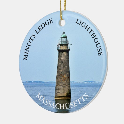Minots Ledge Lighthouse Massachusetts Ornament (Links)