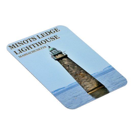 Minots Ledge Lighthouse, Massachusetts PhotoMagnet Magneet (Rechterzijde)