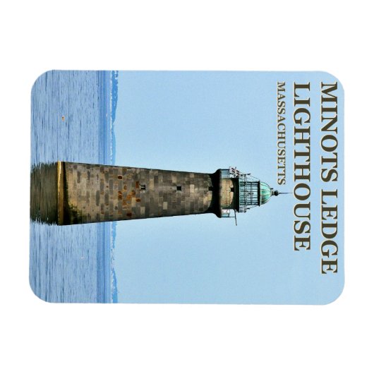 Minots Ledge Lighthouse, Massachusetts PhotoMagnet Magneet (Horizontaal)