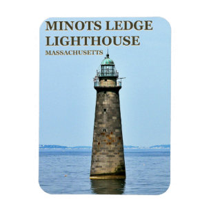 Minots Ledge Lighthouse, Massachusetts PhotoMagnet Magneet