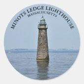 Minots Ledge Lighthouse Massachusetts Stickers (Voorkant)
