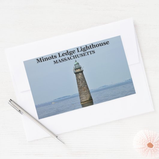 Minots Ledge Lighthouse, Massachusetts Stickers (Envelop)
