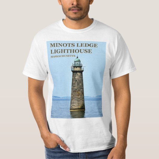 Minots Ledge Lighthouse, Massachusetts T-Shirt (Voorkant)