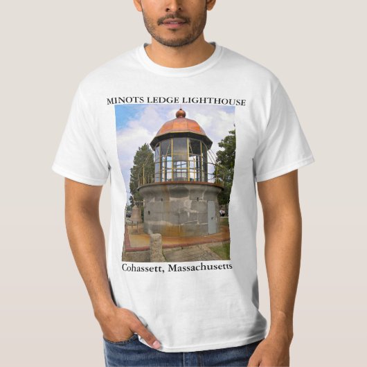 Minots vuurtoren, Cohassett Massachusetts T-shirt (Voorkant)
