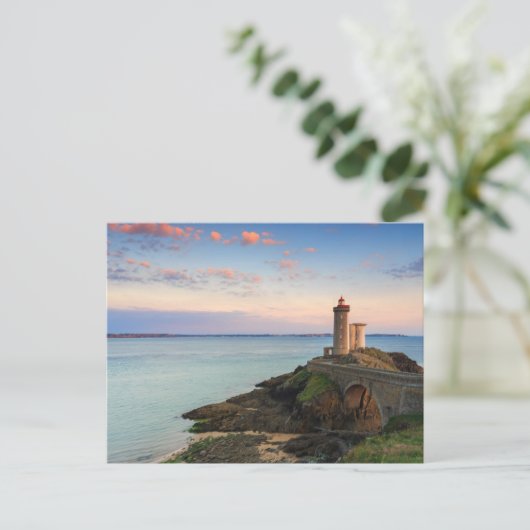 Minou-vuurtoren in Frankrijk Briefkaart (Staand voorkant)
