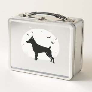 MinPin-hond � Halloween-maansilhouet klassieke T-s
