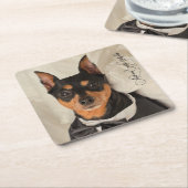 MinPin Tux Kartonnen Onderzetters (Schuin)