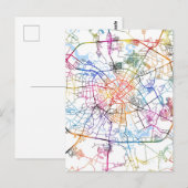 Minsk Belarus City Map Briefkaart (Voorkant / Achterkant)