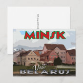 Minsk, briefkaart van serie Bezoek Belarus (Voorkant / Achterkant)
