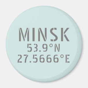 Minsk Latitude-lengtecoördinaten Magneet