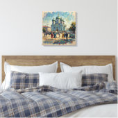 Minsk Wit-Rusland Orthodoxe Kathedraal Stedelijk C Canvas Afdruk (Insitu (Slaapkamer))