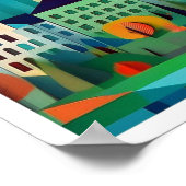 Minsk Wit-Rusland Reis artistiek kleurrijk Poster (Hoek)