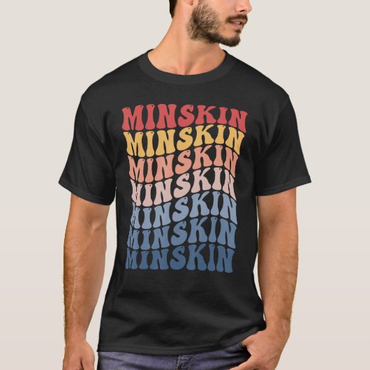 Minskin Groovy Retro Cat T-shirt (Voorkant)
