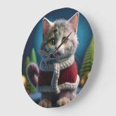 Minskin kitten in een kerstoutfit grote klok (Hoek)