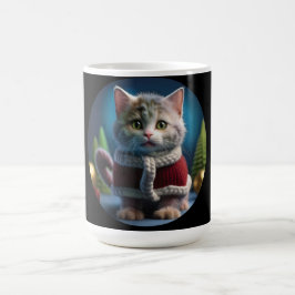 Minskin kitten in een kerstoutfit koffiemok