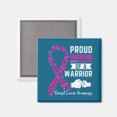 Minst trots Husband Warrior Wife Borst Magneet (Voorkant / Achterkant)