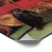 Minste Poster/afdruk van een aap - apenschildering Poster (Hoek)