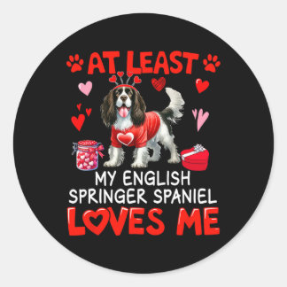 Minstens Engelse Springer Spaniel die van me houdt Ronde Sticker