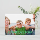 Minstens grappig genoeg hebben we een vakantiefoto feestdagenkaart (Staand voorkant)