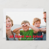 Minstens grappig hebben we een Red Holiday-fotokaa Feestdagenkaart (Voorkant)