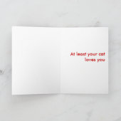 Minstens houdt uw kat van u feestdagen kaart (Binnen)