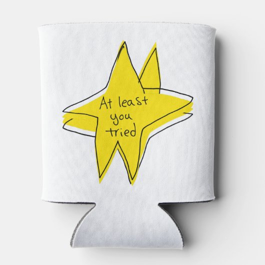 Minstens u probeerde - Gele Ster Blikjeskoeler (Achterkant)