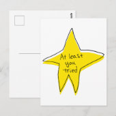 Minstens u probeerde - Gele Ster Briefkaart (Voorkant / Achterkant)