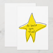 Minstens u probeerde - Gele Ster Feestdagenkaart (Voorkant / Achterkant)