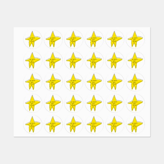 Minstens u probeerde - Gele Ster Labels (Vel)