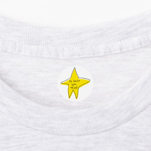 Minstens u probeerde - Gele Ster Labels (Aangebracht)