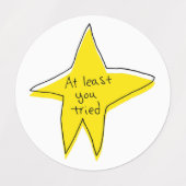 Minstens u probeerde - Gele Ster Labels (Design 1)