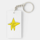 Minstens u probeerde - Gele Ster Sleutelhanger (achterkant)