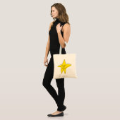 Minstens u probeerde - Gele Ster Tote Bag (Voorkant (model))