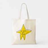 Minstens u probeerde - Gele Ster Tote Bag (Achterkant)