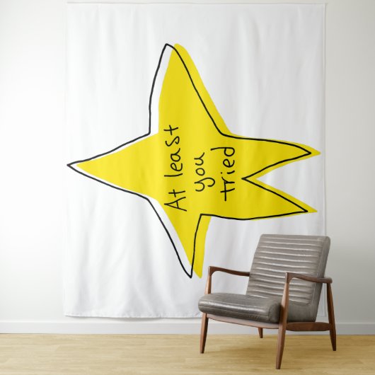 Minstens u probeerde - Gele Ster Wandkleed (In situ)