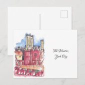 Minster, het briefkaart van de waterverf van York (Voorkant / Achterkant)