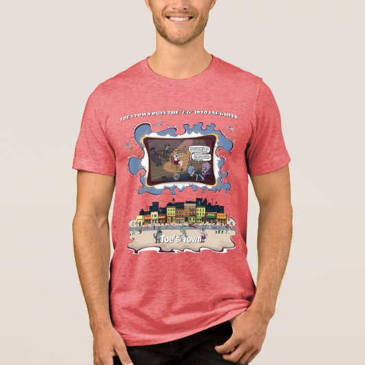 Minstrel Cramps | Literal Wordplay Humor Tri-Blend Shirt (Voorkant)