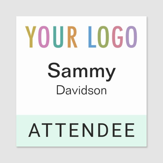 Mint 2x2 Attendee Badge Event Logo Pin of Magnetis (Voorkant)