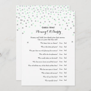 Mint 2x Baby shower Games wust Raad Wie Kaart