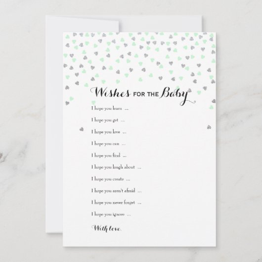 Mint 2x Baby shower Spelletjes Wensen | Raad eens  Kaart (Achterkant)