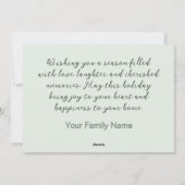 Mint 3D Kerstmis 5 Fotofamilie Feestdagenkaart (Achterkant)