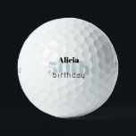 Mint 50th Birthday Gepersonaliseerde Titleist Pro  Golfballen<br><div class="desc">"50" of een andere leeftijd. Gepersonaliseerd. Munt en zwarte tekst. Vrouw golfbal.</div>