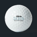 Mint 50th Birthday Gepersonaliseerde Titleist Pro  Golfballen<br><div class="desc">"50" of een andere leeftijd. Gepersonaliseerd. Munt en zwarte tekst. Vrouw golfbal.</div>